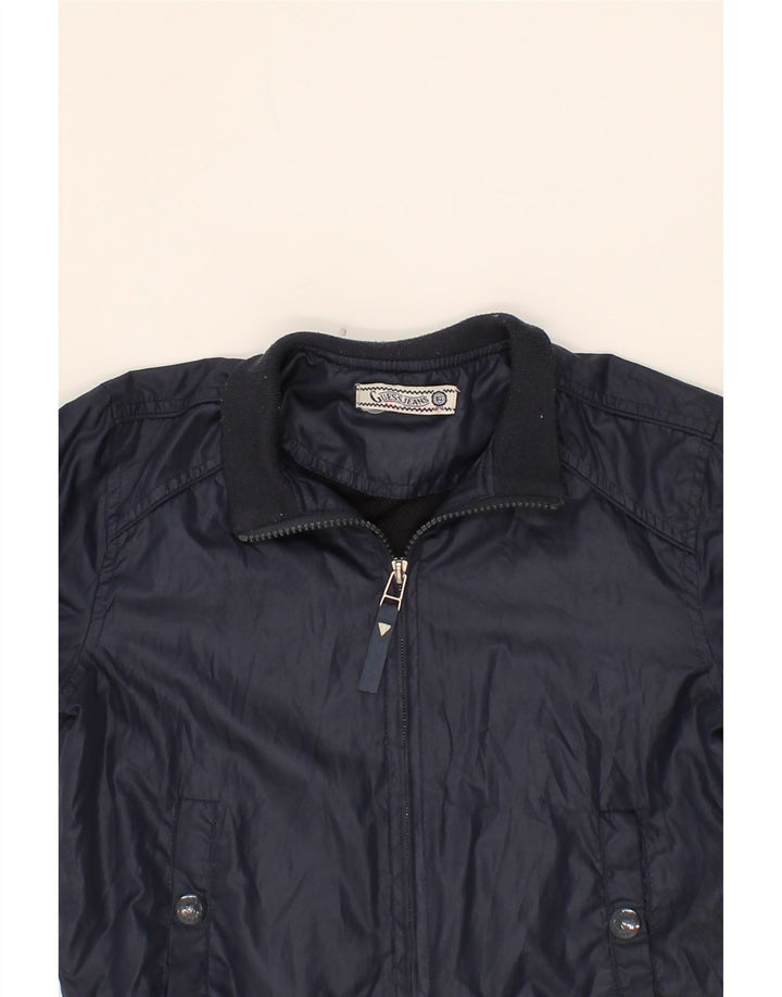 GUESS Boys Bomber Jacket 7-8 Years Navy Blue Polyester Vintage Guess and Second-Hand Guess from Messina Hembry 