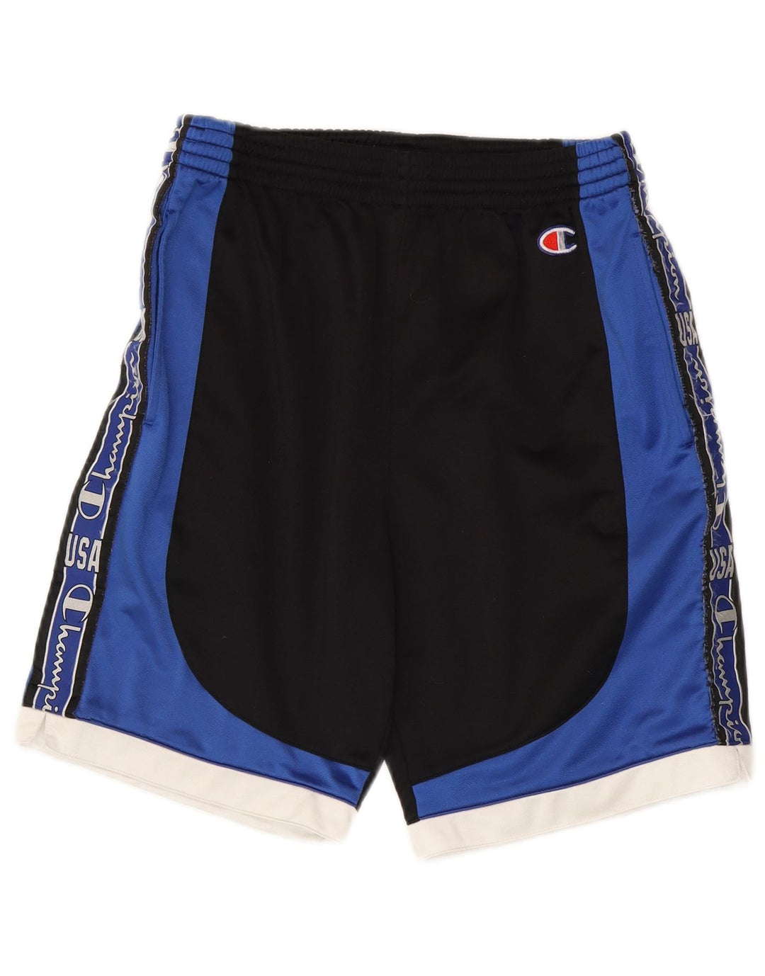 Pantaloni scurți sport grafic Champion pentru bărbați, mici, negru, poliester