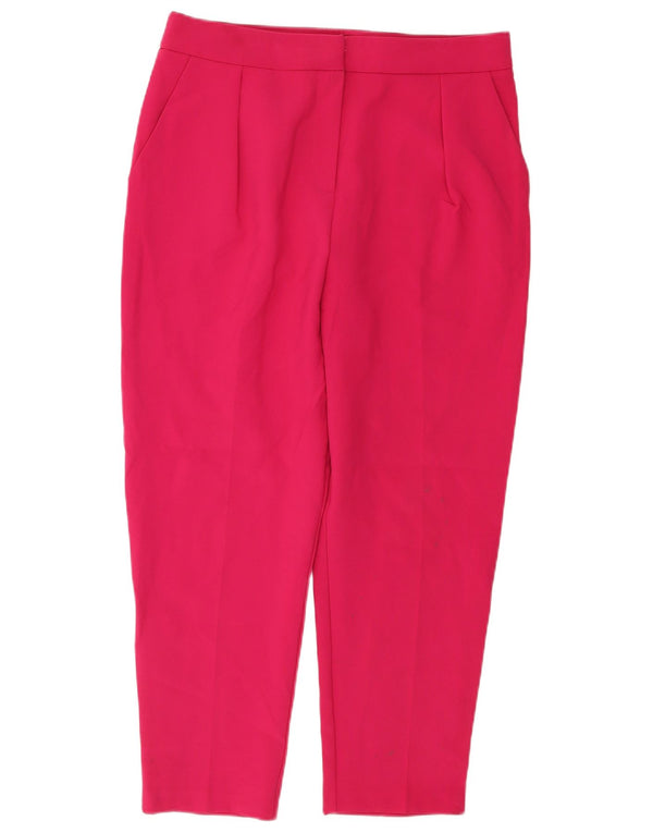 Topshop Pantaloni tăiați pentru femei UK 14 Large W32 L25 Pink Poliester