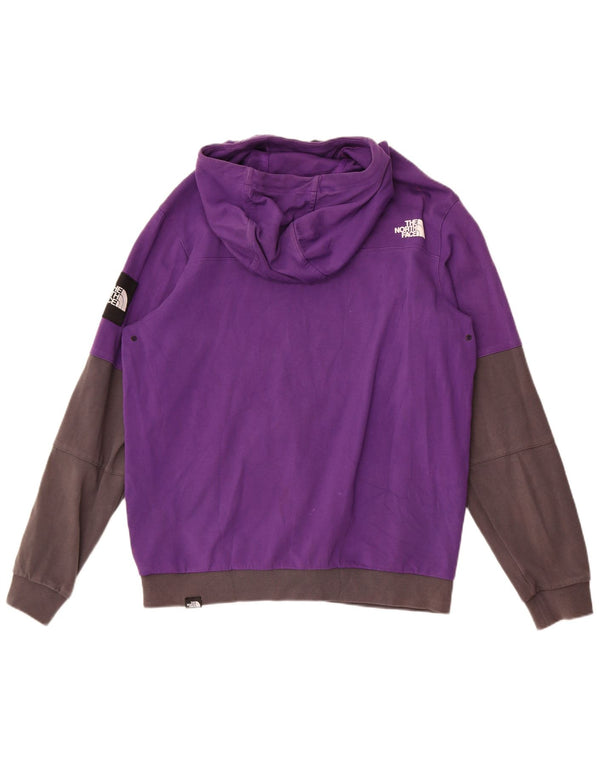 Pulover cu glugă grafic pentru bărbați The North Face, mare, mov, bumbac color bloc