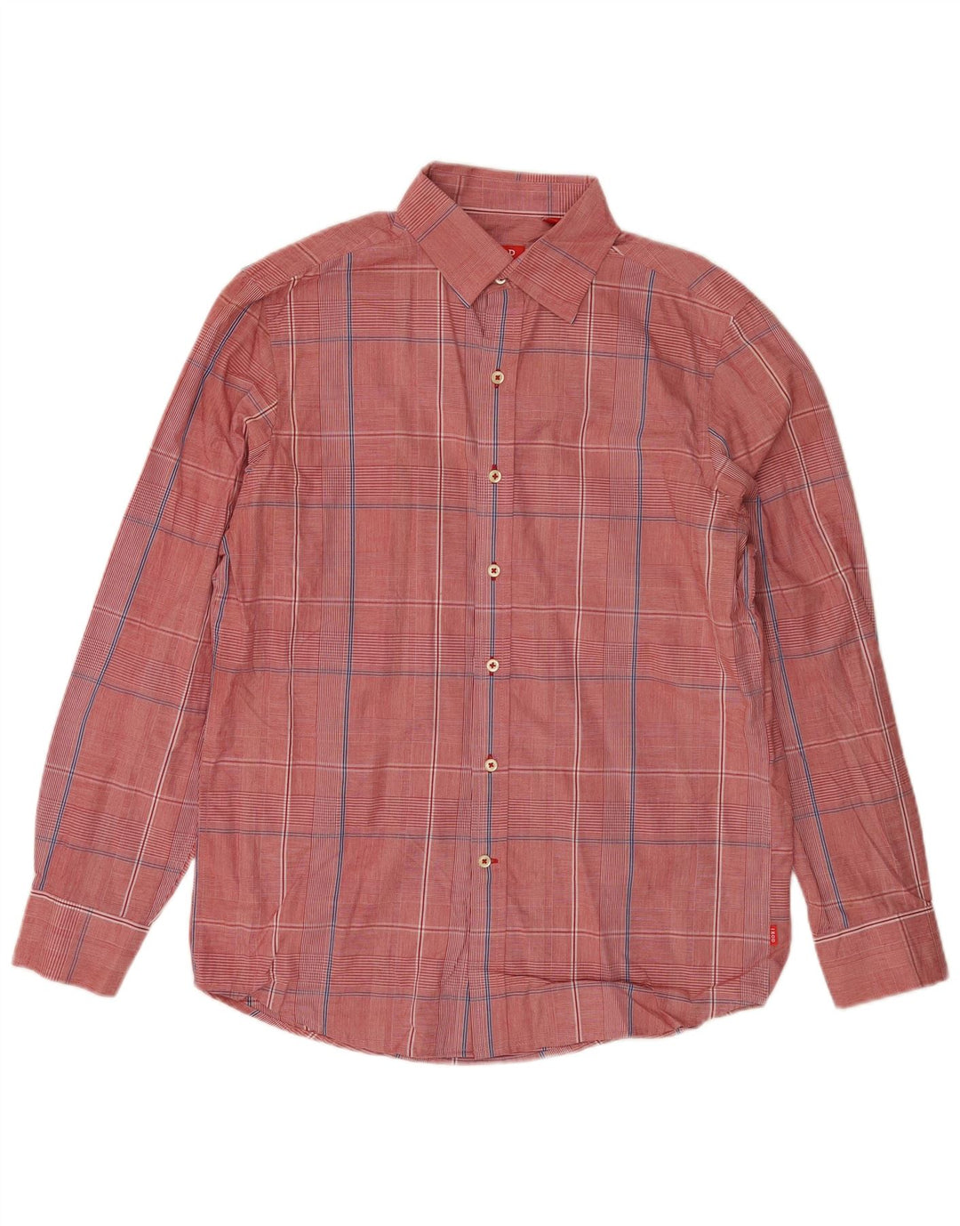 Cămașă Izod pentru bărbați Slim Fit, bumbac roșu mediu cu carouri