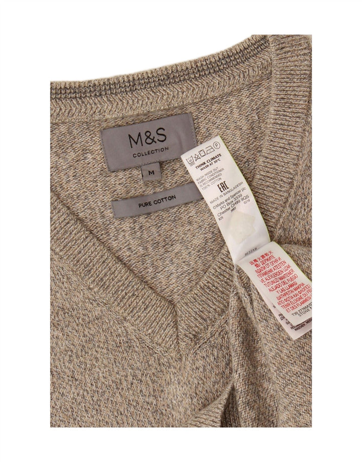 Marks & Spencer Vestă pentru bărbați Tank Top Bumbac cu pete, bej mediu