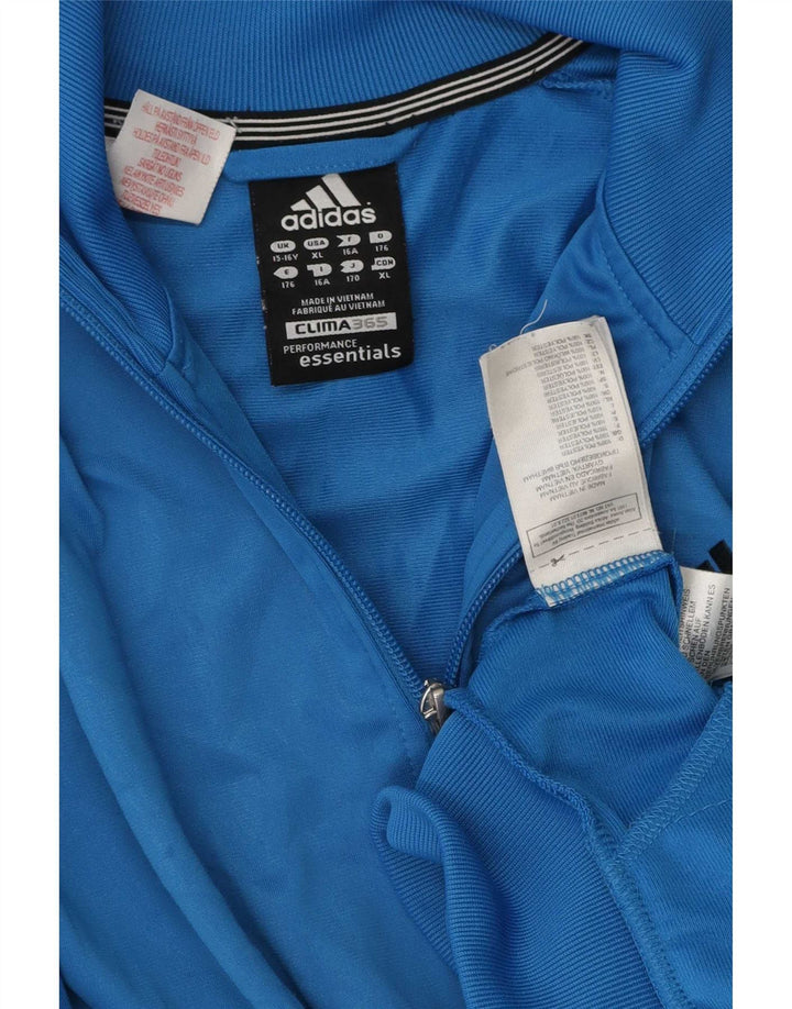 Jachetă de trening Adidas Clima 365 pentru băieți 15-16 ani, poliester albastru