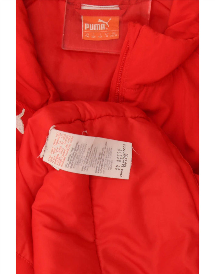 Jachetă căptușită Puma pentru băieți 13-14 ani, roșu, poliester color bloc