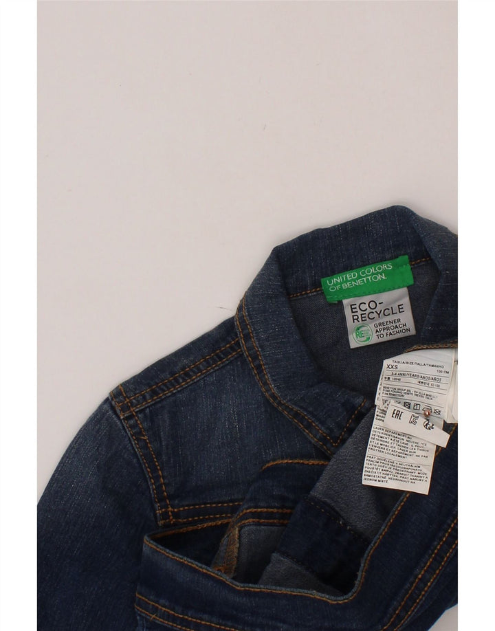 BENETTON Jachetă Denim Băieți 3-4 Ani 2XS Bumbac Albastru