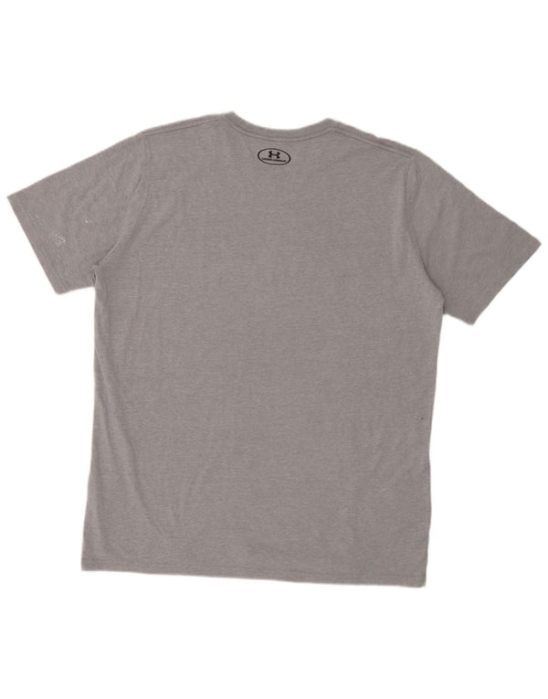 Tricou grafic Under Armour pentru bărbați Heat Gear Top XL bumbac gri