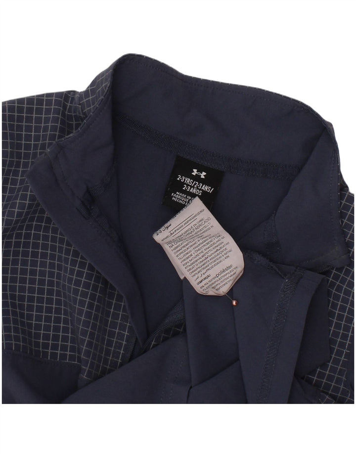 Pulover grafic pentru băieți UNDER ARMOUR Trening Top 2-3 ani Bleumarin Check