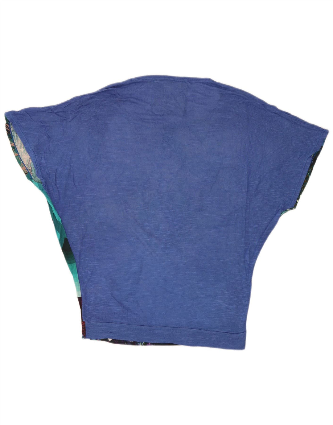 DESIGUAL Bluză pentru femei Liliac Bluză UK 10 Small Blue Floral Viscose