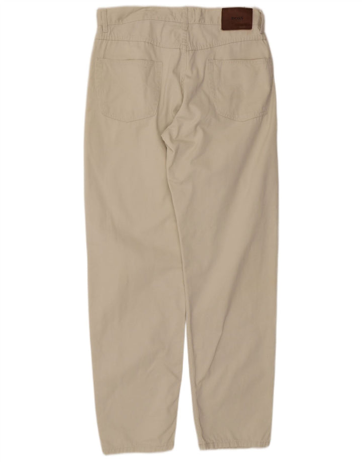 Blugi conici pentru bărbați HUGO BOSS Arkansas W34 L32 bumbac alb