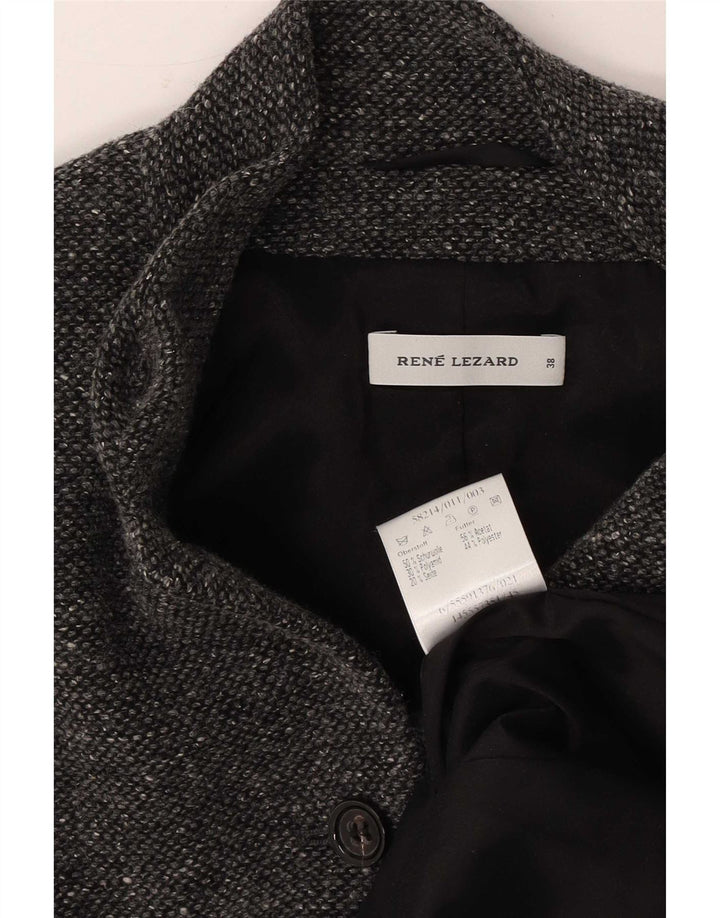 Sacou blazer pentru femei Rene Lezard, cu 4 nasturi, EU 38, gri mediu pete