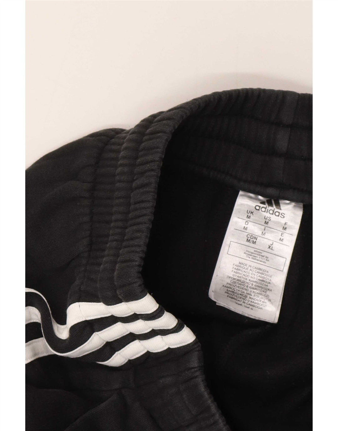 Pantaloni de trening pentru bărbați Adidas Pantaloni de jogging, bumbac mediu negru