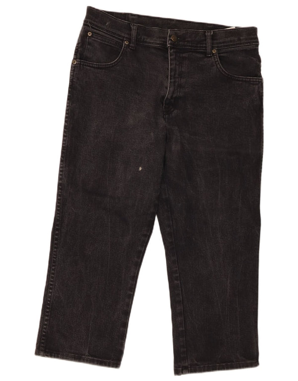 Blugi drepti Wrangler pentru bărbați Capri Regular Fit W34 L22 bumbac negru