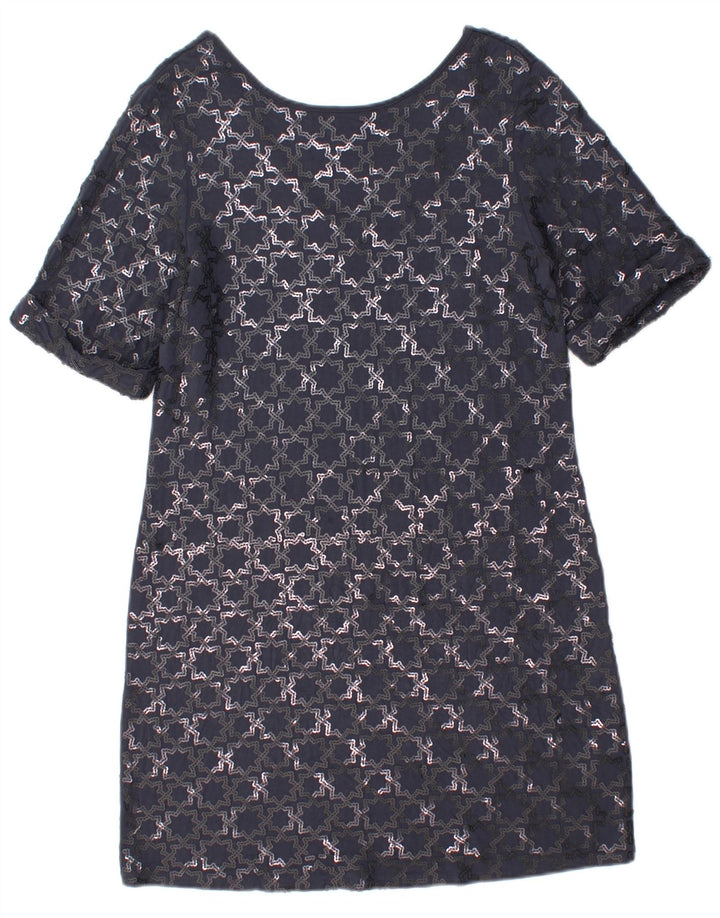 Rochie schimbătoare cu mânecă scurtă pentru femei Monsoon UK 12 Medium Bleumarin Geometric