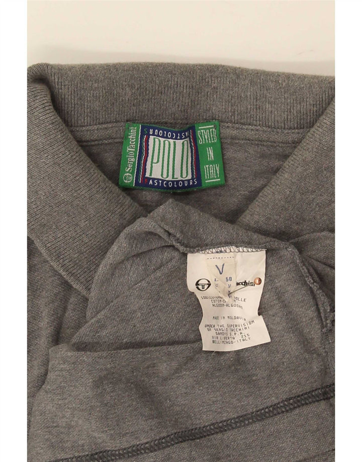 Tricou polo Sergio Tacchini pentru bărbați IT 50 bumbac gri mediu