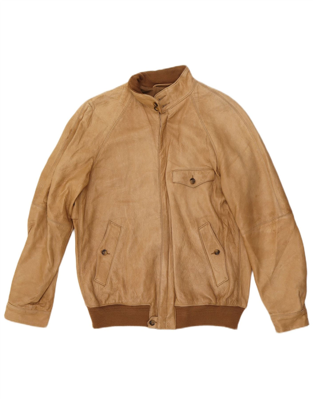 Jachetă de piele pentru bărbați VINTAGE UK 38 Medium Beige Piele