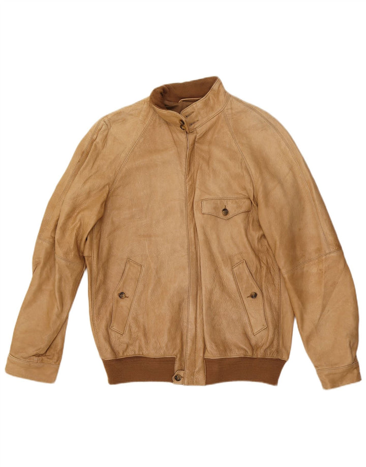 Jachetă de piele pentru bărbați VINTAGE UK 38 Medium Beige Piele