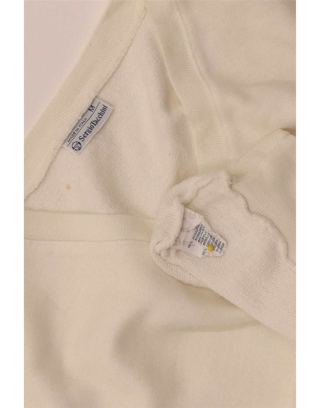 Pulover fără mâneci pentru bărbați Sergio Tacchini, alb mediu acrilic