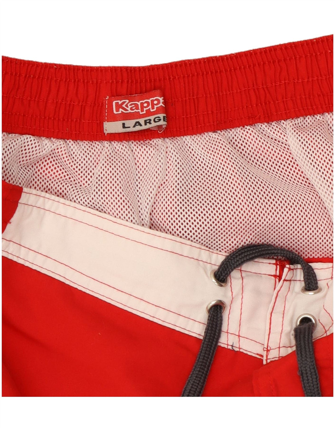Pantaloni scurți de înot cu grafică pentru bărbați Kappa, roșii mari, blocuri de culoare