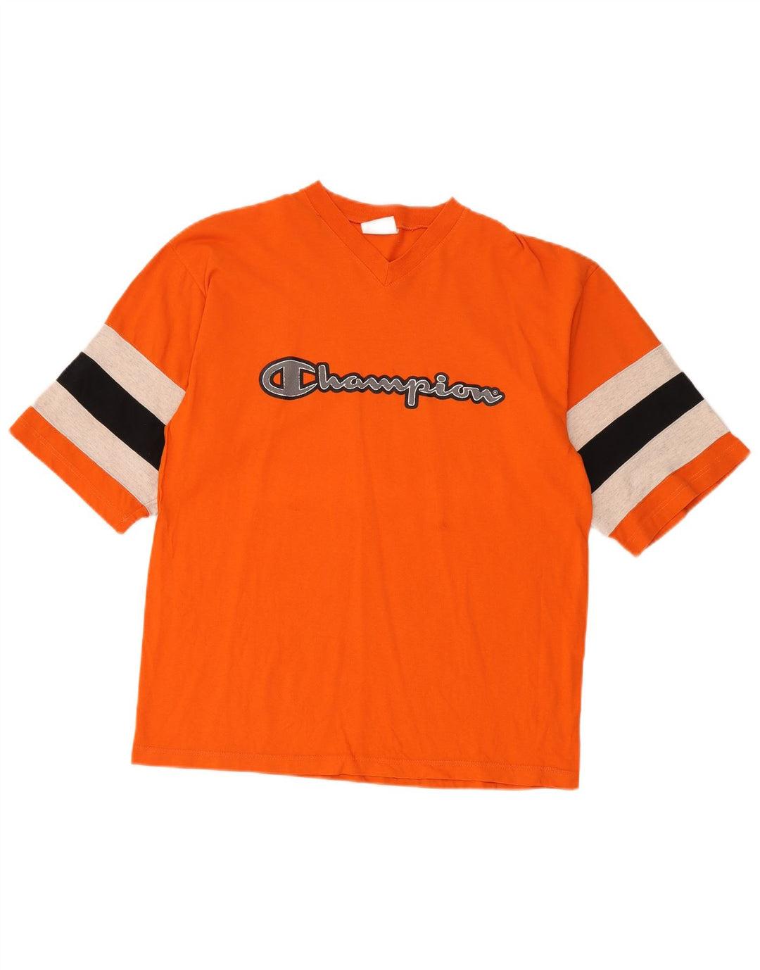 Tricou grafic pentru bărbați Champion Top mediu portocaliu din bumbac color bloc