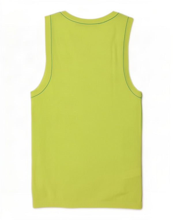 Zara Womens Vest Top UK 12 Medium Green Viscose