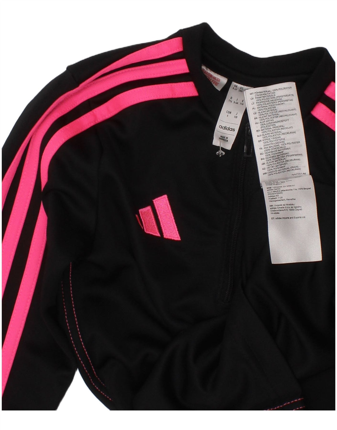 Adidas Fete Aeroready Zip Neck Pullover Trening Top 5-6 Ani Negru