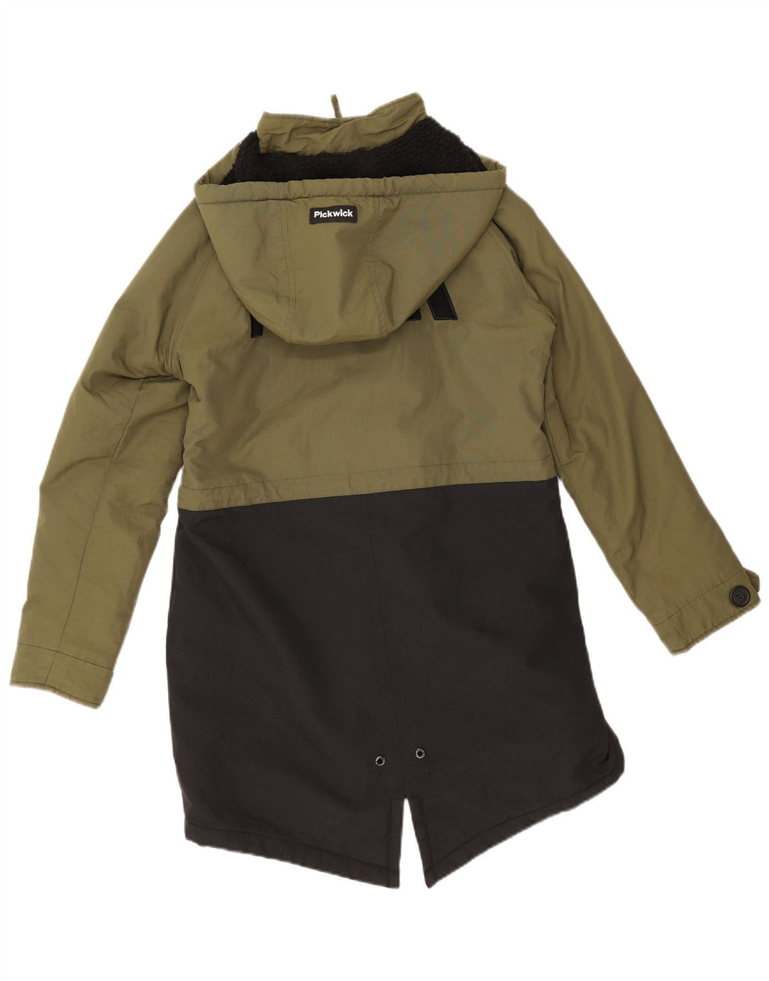 Jachetă parka supradimensionată pentru femei cu glugă Pickwick UK 10, color verde, mic