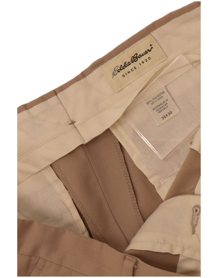 Pantaloni chino pentru bărbați Eddie Bauer L36 L30 poliester bej