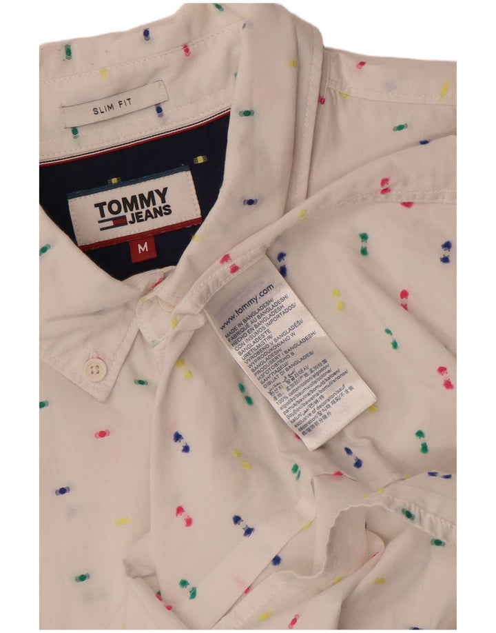 Cămașă pentru bărbați Tommy Hilfiger Slim Fit, bumbac mediu cu pete albe