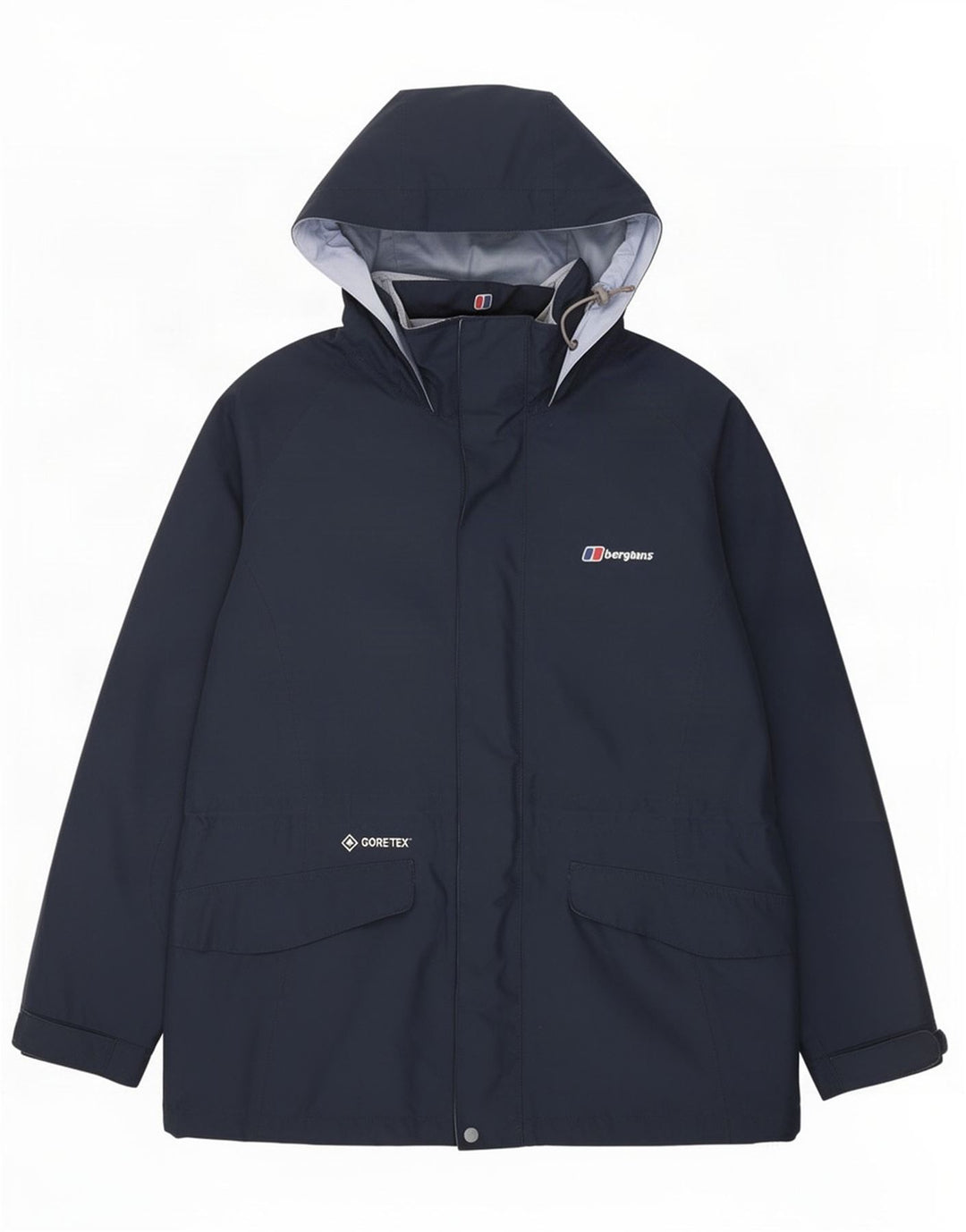 Jachetă de ploaie cu glugă pentru femei Berghaus UK 14, mare, albastru, poliester