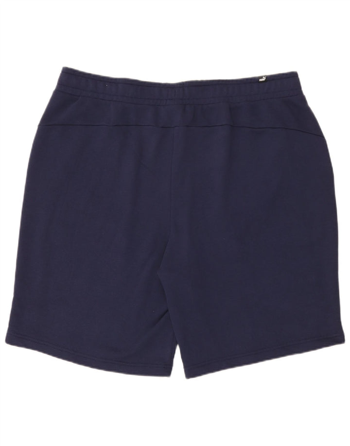 Pantaloni scurți sport pentru bărbați Puma 2XL, bumbac, albastru bleumarin