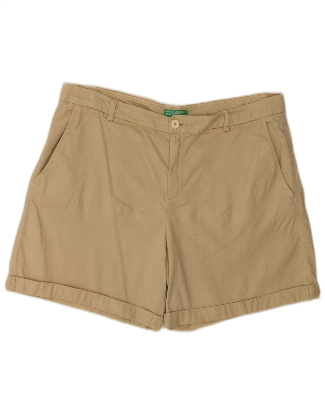 Pantaloni scurți chino pentru femei BENETTON W34 Large Yellow