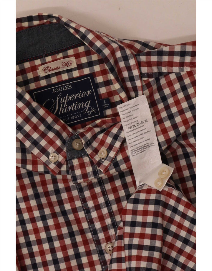 Cămașă pentru bărbați Joules Classic Fit, mare, roșu, din bumbac