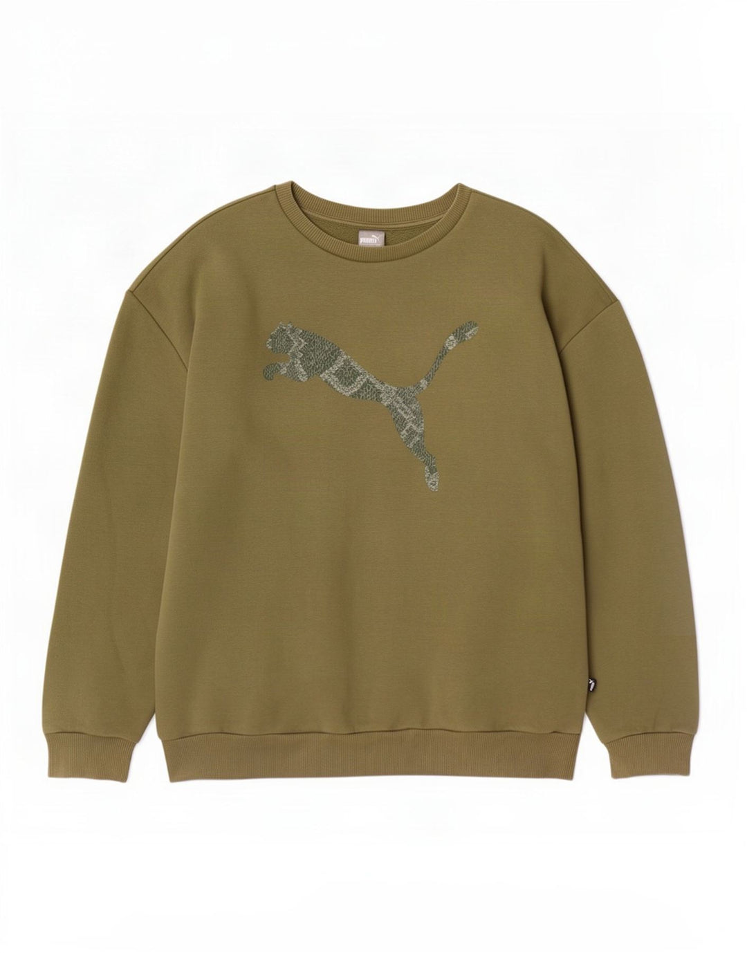 Hanorac grafic pentru bărbați Puma Jumper XL Kaki Bumbac