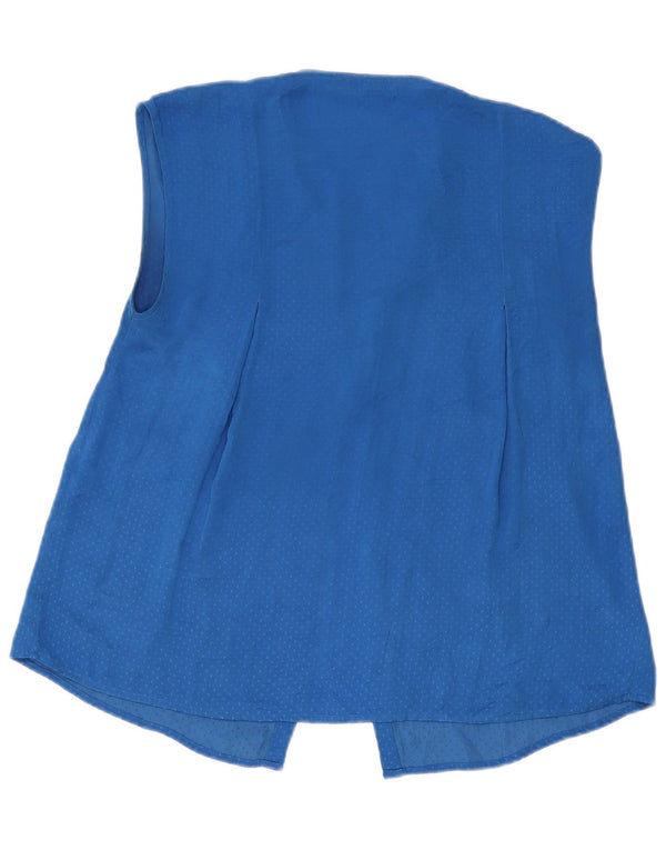 Bluză cămașă fără mâneci pentru femei ZARA UK 10 Small Blue Spotted