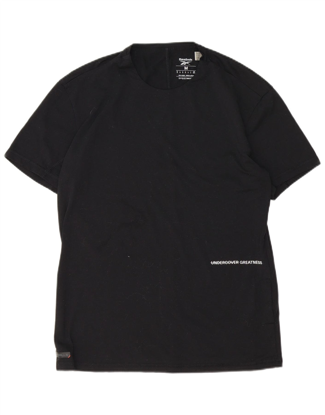REEBOK Mens T-Shirt Top Medium Black Polyester
