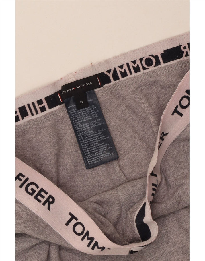 Pantaloni scurți sport grafic Tommy Hilfiger pentru bărbați, bumbac gri mediu