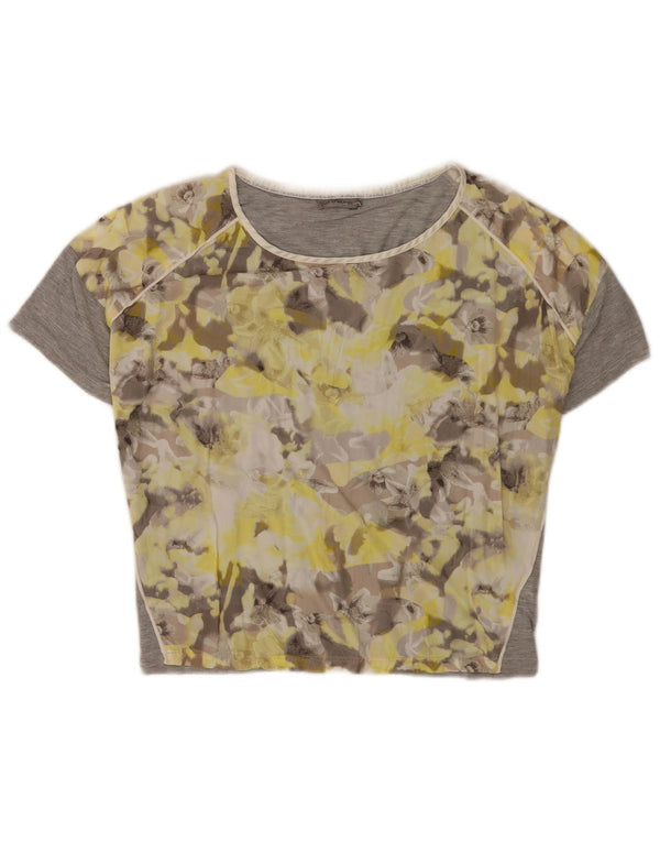 Tricou grafic pentru femei Calvin Klein Jeans Top UK 14 Medium Gri Floral