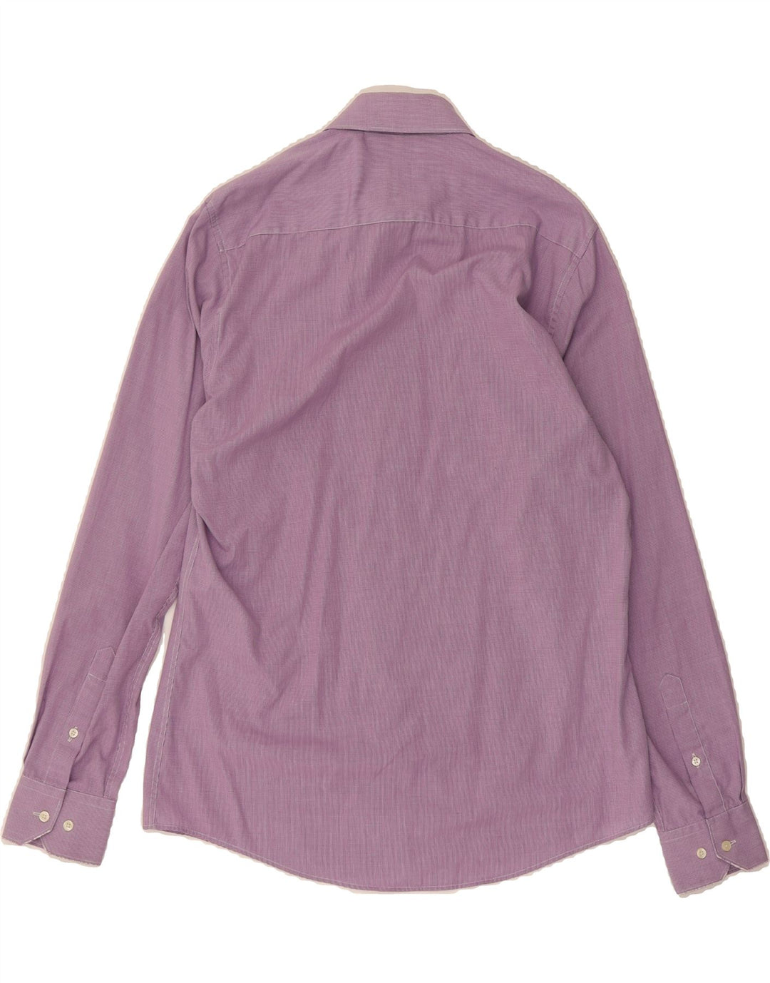 LAWRENCE GREY Mens Slim Shirt Size 41 Medium Purple Check Vintage Lawrence Grey and Second-Hand Lawrence Grey from Messina Hembry 