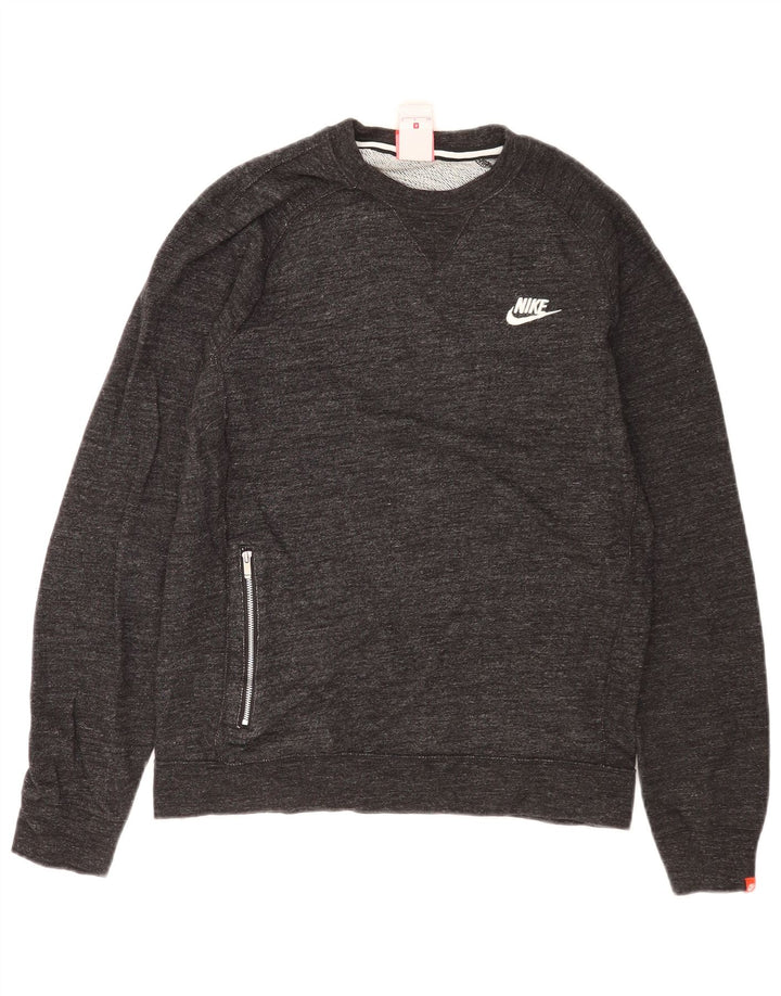 Pulover Nike pentru bărbați, bumbac cu pete mici, gri