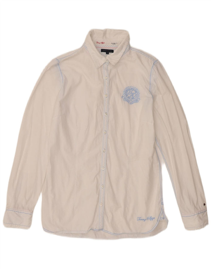 Cămașă Tommy Hilfiger pentru femei US 12, mare, alb, bumbac