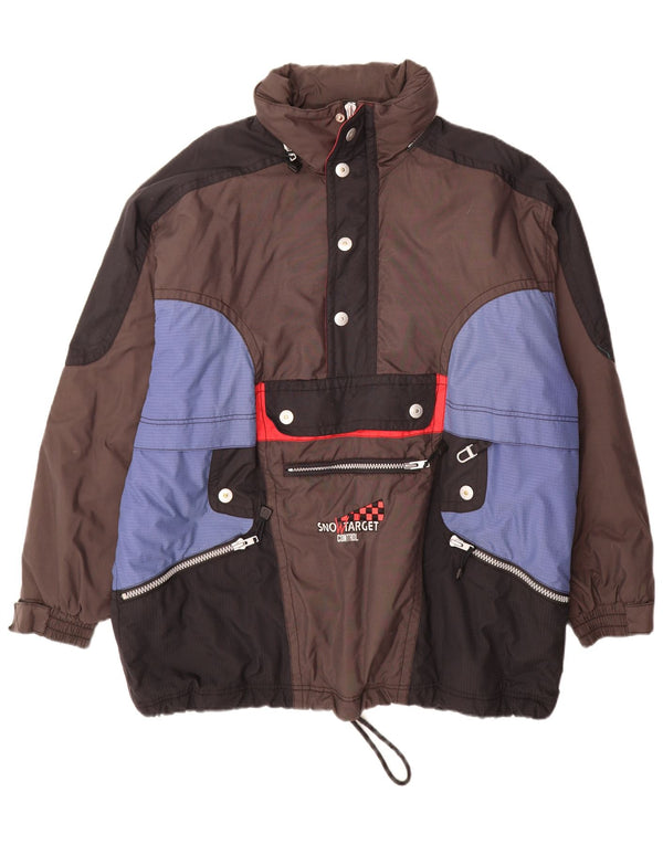 Jachetă de schi pentru bărbați C&A Rodeo cu glugă, UK 44 2XL, maro, nailon color bloc