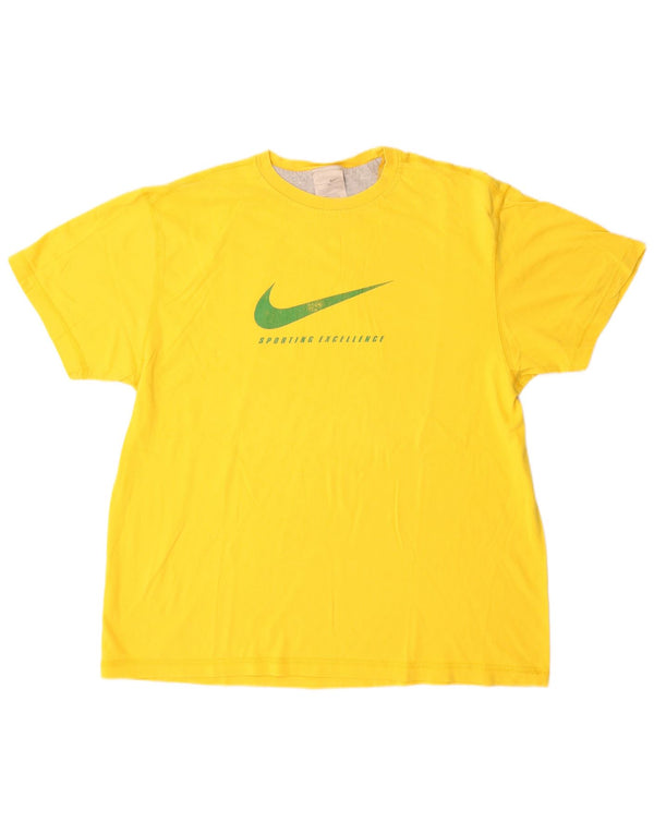 Tricou grafic Nike pentru bărbați Top UK 45/47 XL Bumbac galben