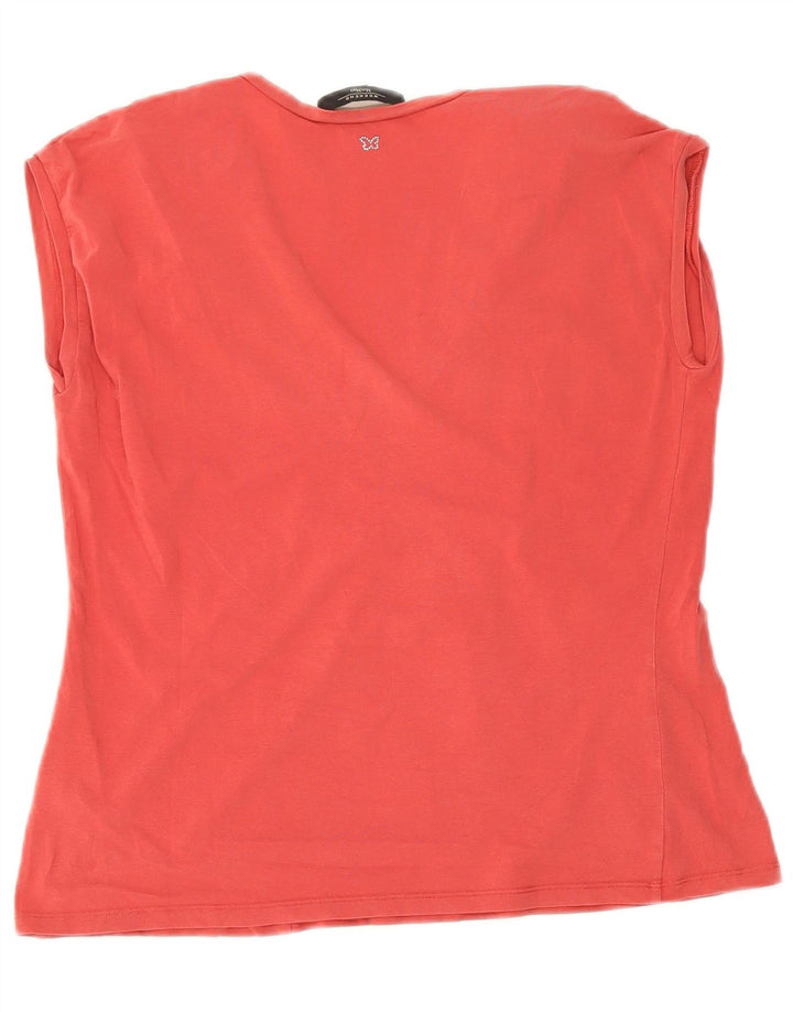 Crop Top fără mâneci pentru femei Max Mara, UK 14, bumbac roșu mare