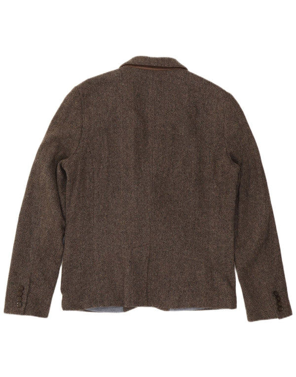 Jachetă blazer pentru bărbați Superdry, cu 2 nasturi, UK 44 2XL, maro, bumbac în oase