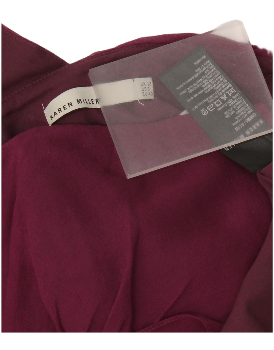 Karen Millen Rochie pentru femei cu un singur umăr UK 12 Poliester violet mediu