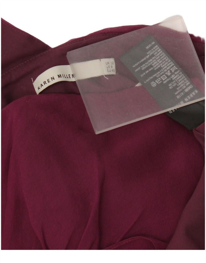 Karen Millen Rochie pentru femei cu un singur umăr UK 12 Poliester violet mediu
