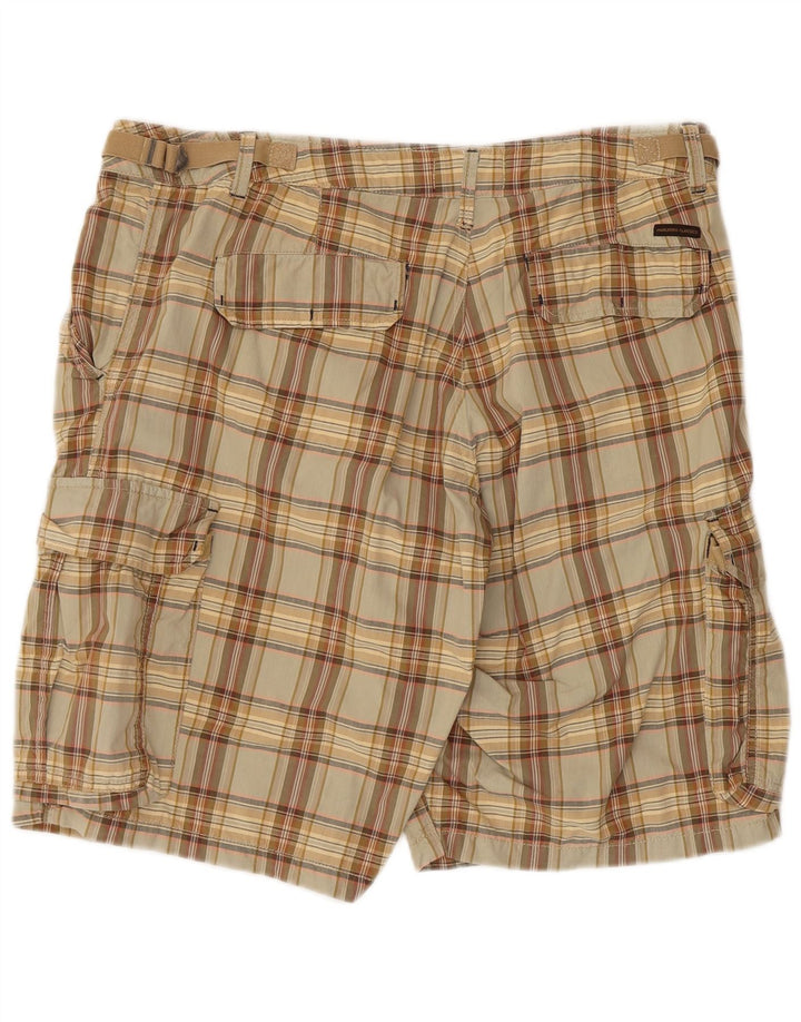 Pantaloni scurți cargo Marlboro Classics pentru bărbați W38 XL, bumbac verde check