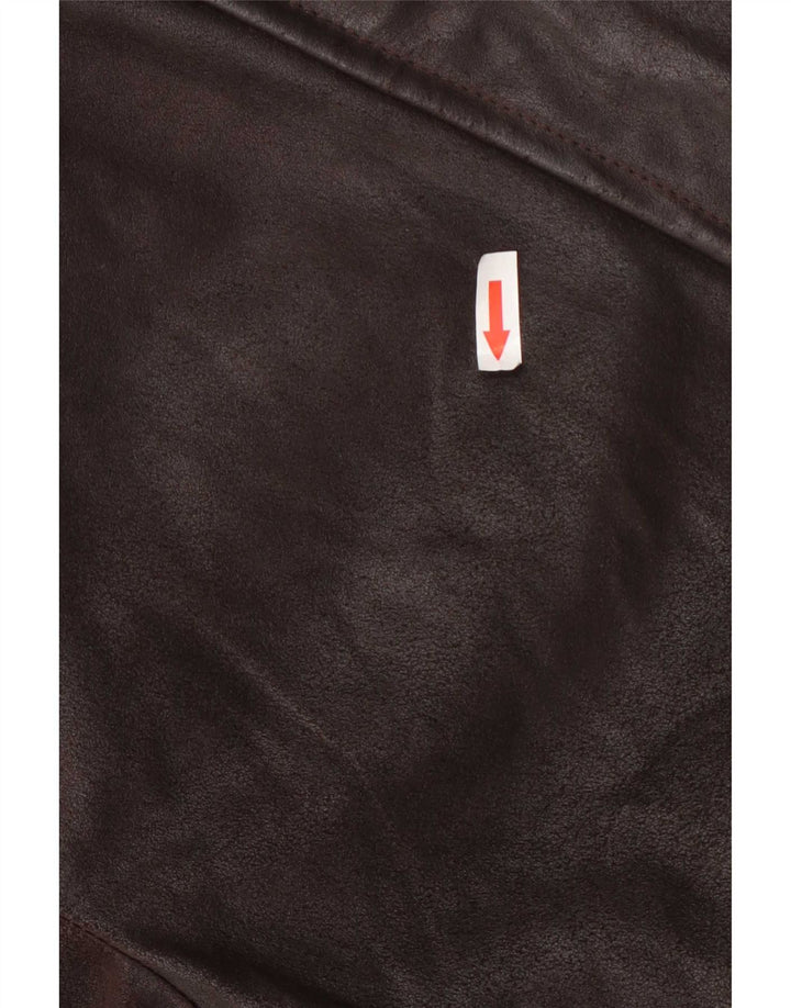 Vintage Womens Leather Jacket IT 44 Medium Brown