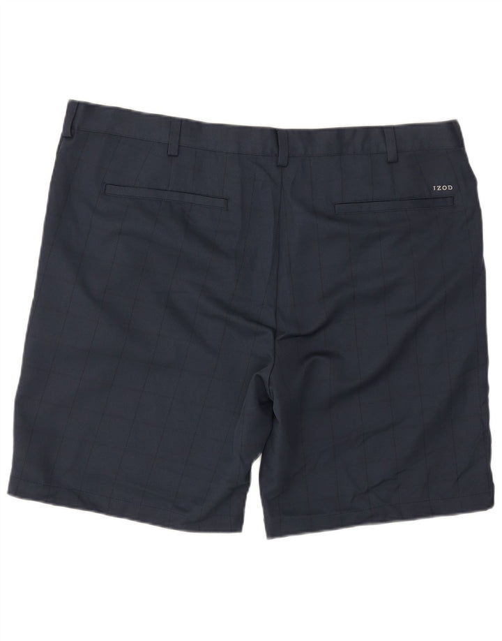 Pantaloni scurți chino de golf Izod pentru bărbați W40 XL bleumarin din poliester check