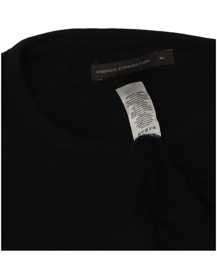 Top pentru bărbați French Connection cu mânecă lungă, XL, bleumarin, bumbac